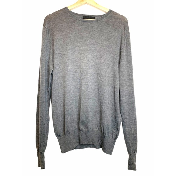 Nicole FARHI Grey Men’s Crew Neck Wool Sweater Size M - Picture 1 of 9